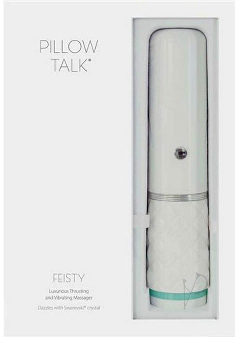 Pillow Talk Feisty Silicone Thrusting and Vibrating Massager - Teal