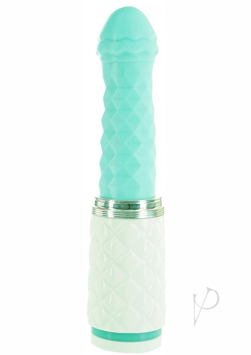 Pillow Talk Feisty Silicone Thrusting and Vibrating Massager - Teal