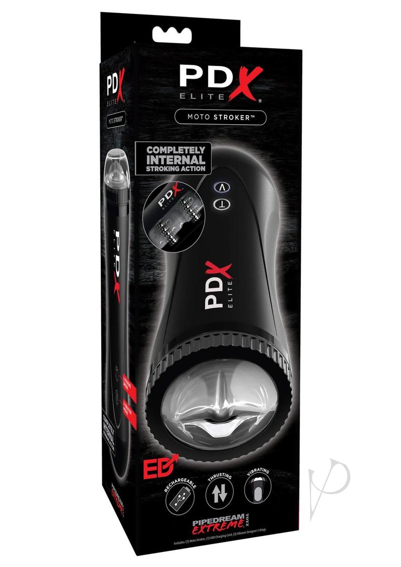 PDX Elite Moto Stroker Masturbator - Mouth - Black