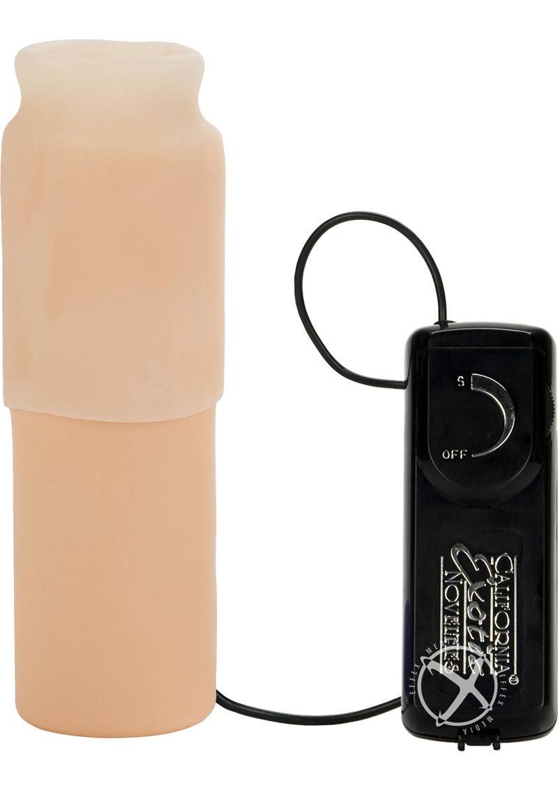 Optimum Series Vibrating Oro Simulator Masturbator with Wired Remote Control - Vanilla
