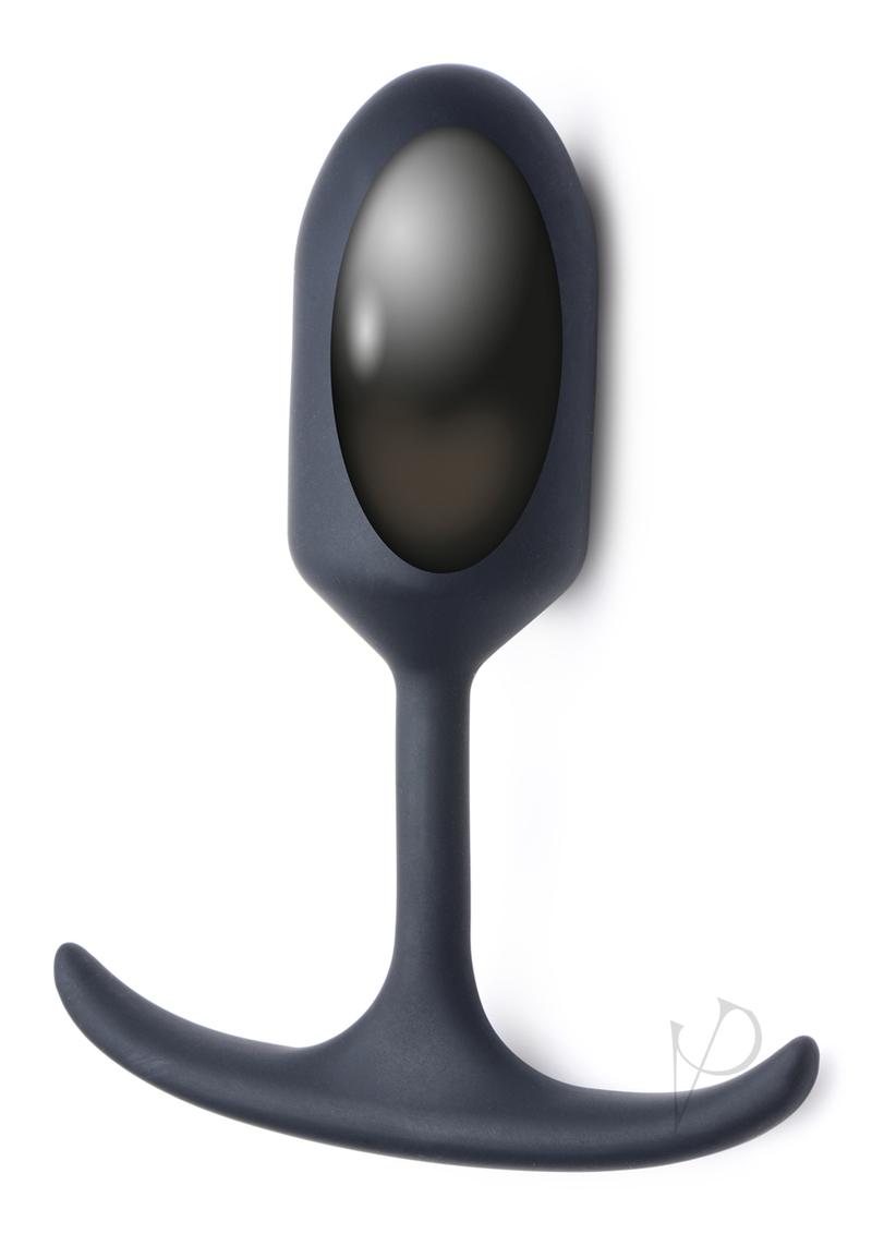 Heavy Hitters Premium Silicone Weighted Anal Plug - Medium - Black