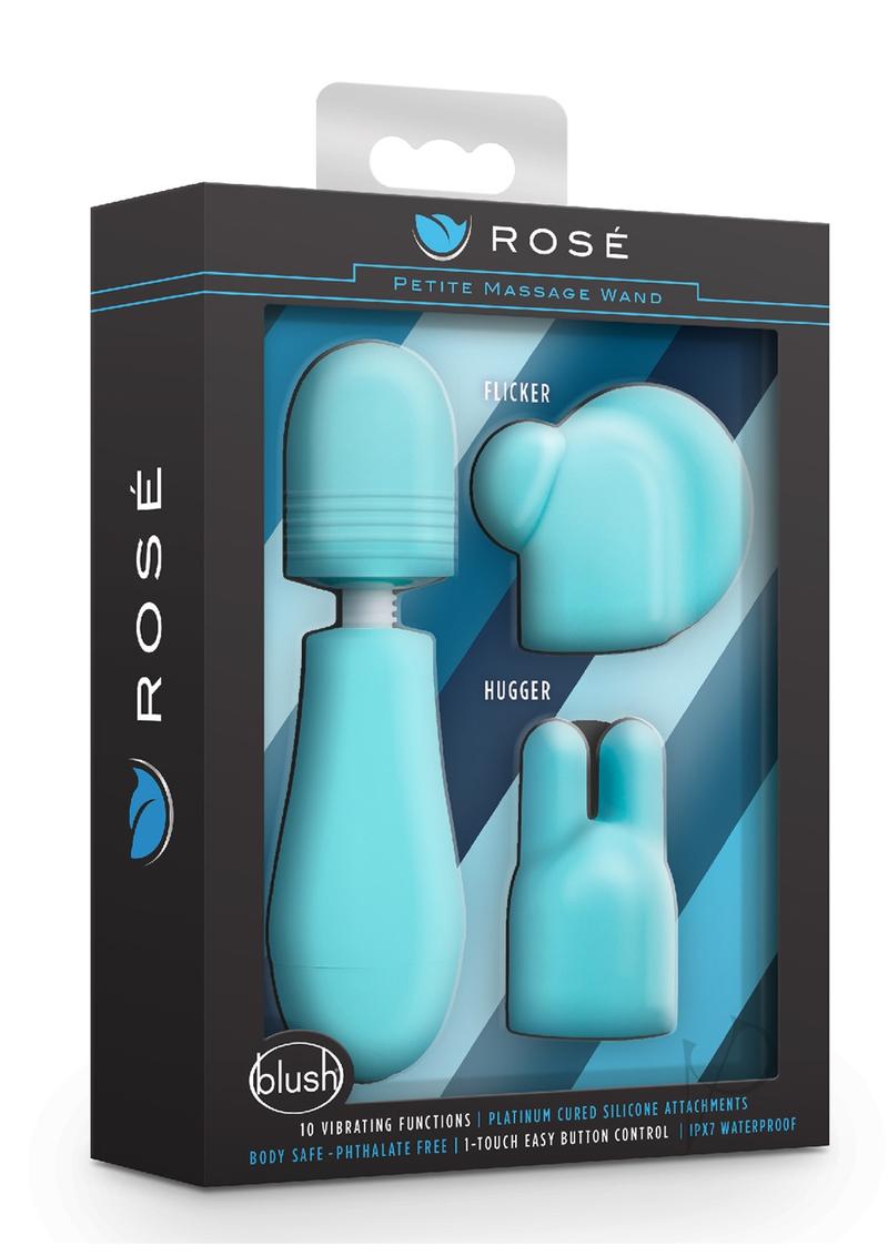 Rose Petite Massage Wand Kit (set of 3) - Blue