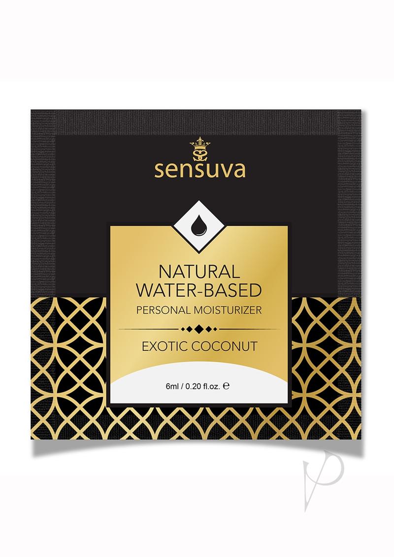 Sensuva Natural Water Based Exotic Coconut Flavored Lubricant .20oz Foil