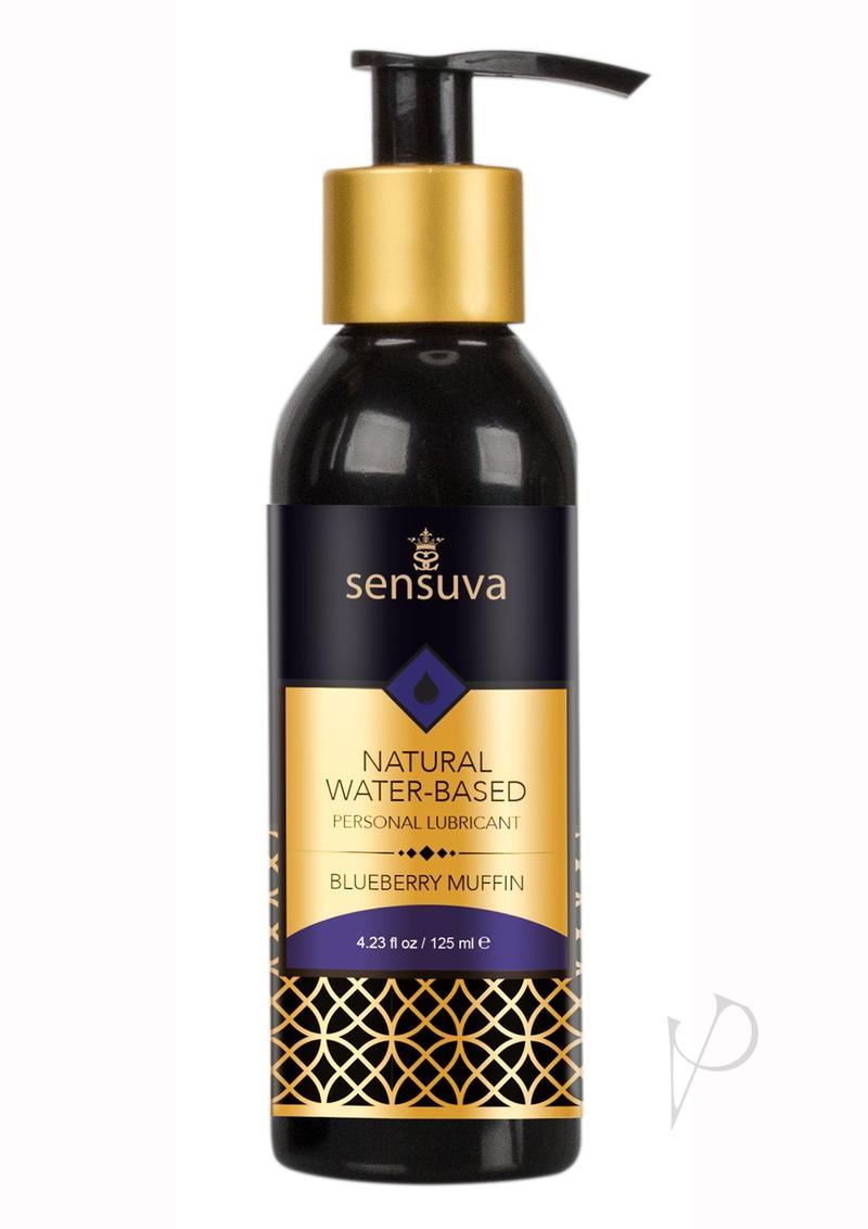 Sensuva Natural Water Based Blueberry Muffin Flavored Lubricant 4oz