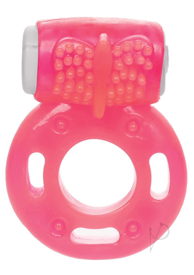 Foil Pack Vibrating Cock Ring - Pink