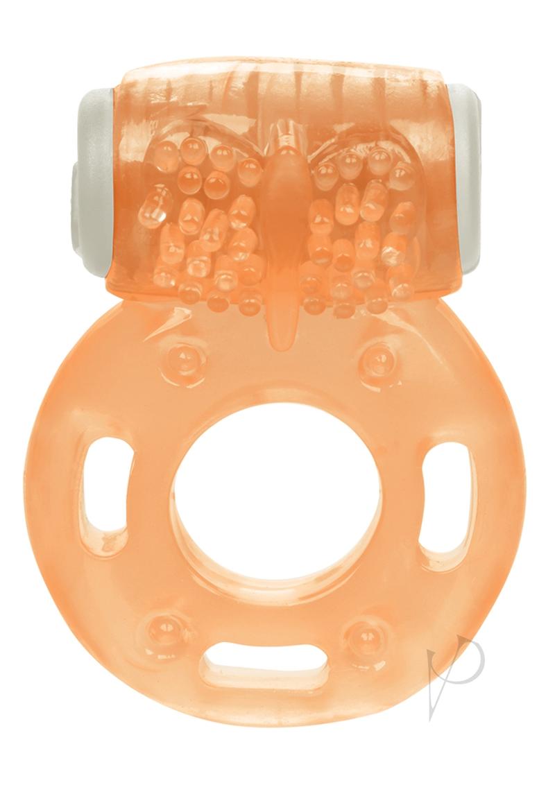 Foil Pack Vibrating Cock Ring - Orange