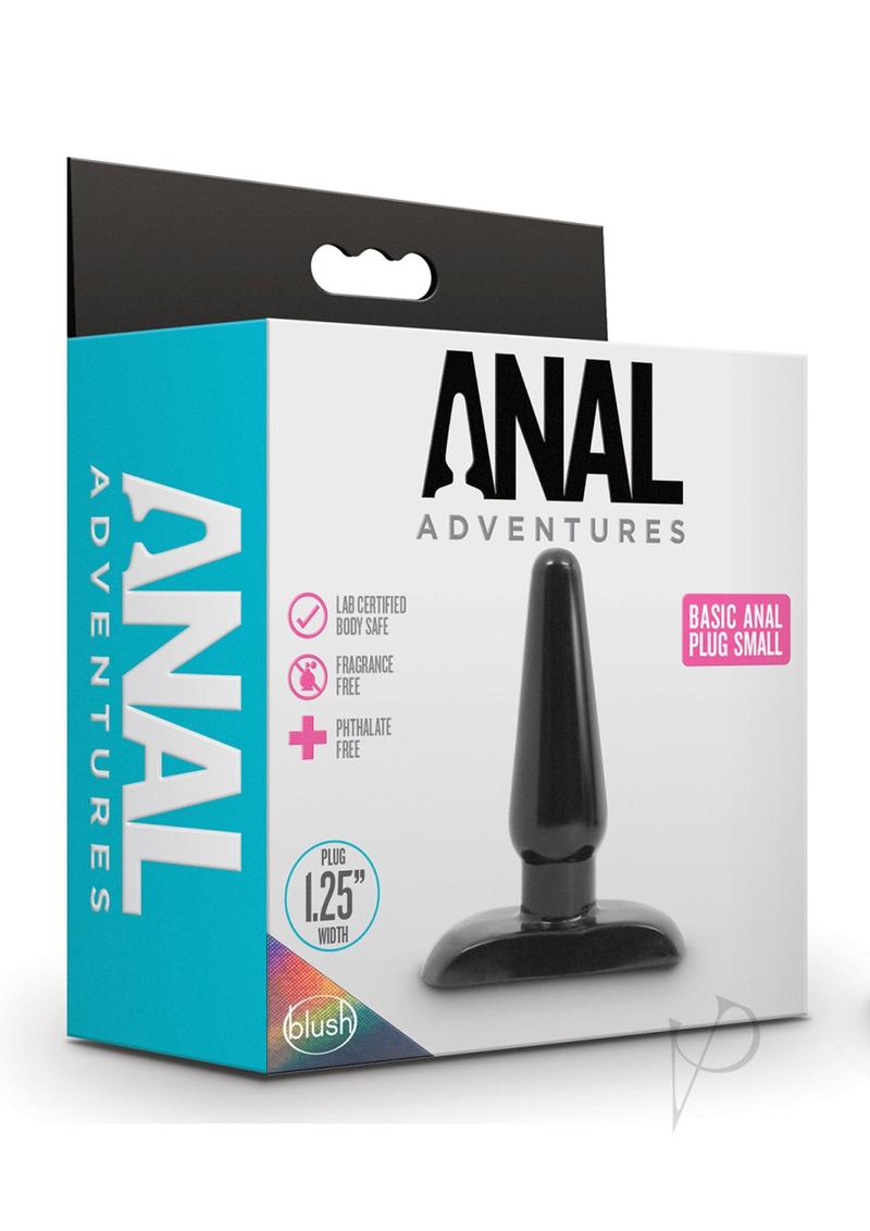 Anal Adventures Basic Anal Plug - Small - Black