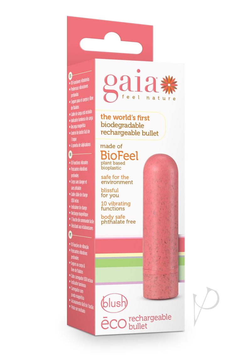 Gaia Eco Rechargeable Bullet Vibrator - Coral