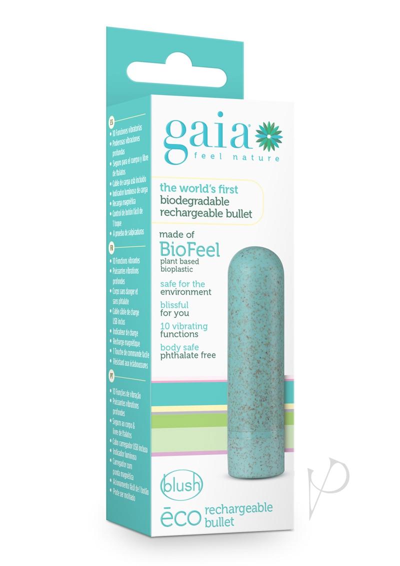 Gaia Eco Rechargeable Bullet Vibrator - Aqua