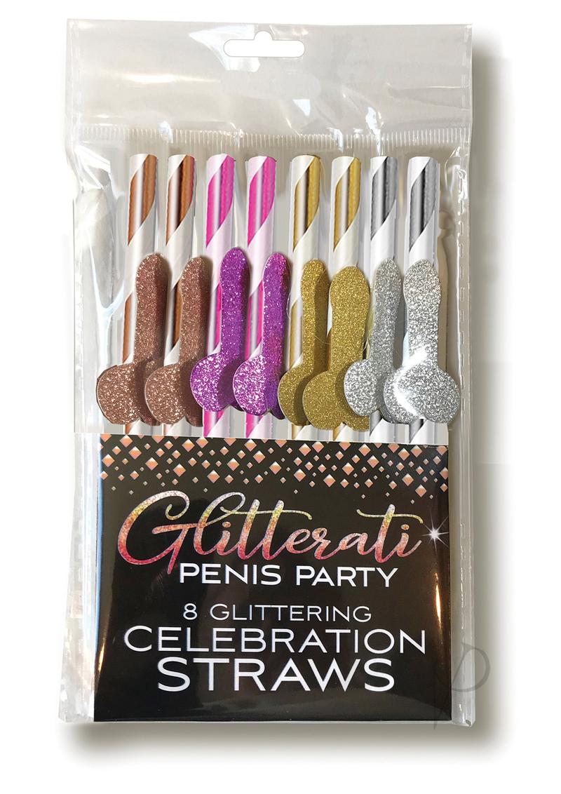 Glitterati Penis Party Straws (8 Pack)