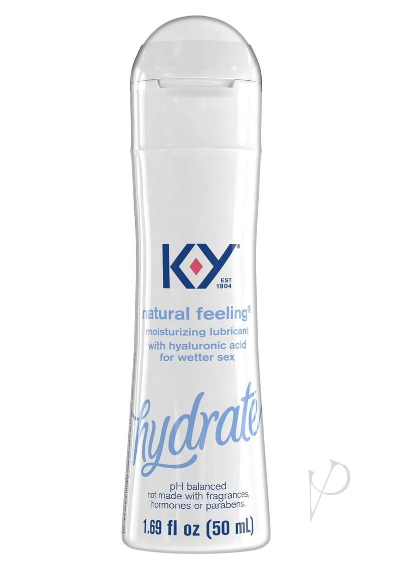 KY Hydrate Natural Feeling Moisturizing Water Based Lubricant with Hyaluronic Acid 1.69oz