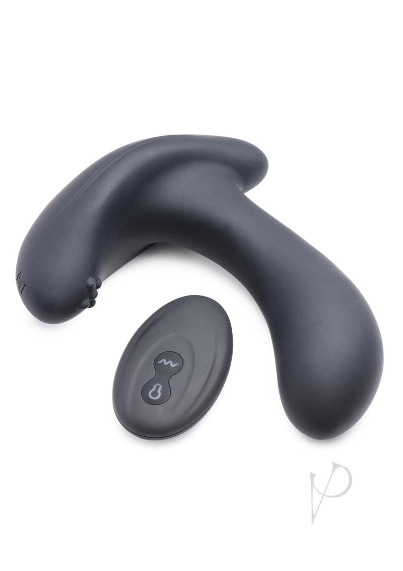 Swell 10x Inflatable Vibrating Silicone Rechargeable Prostate Plug with Remote Control - Black