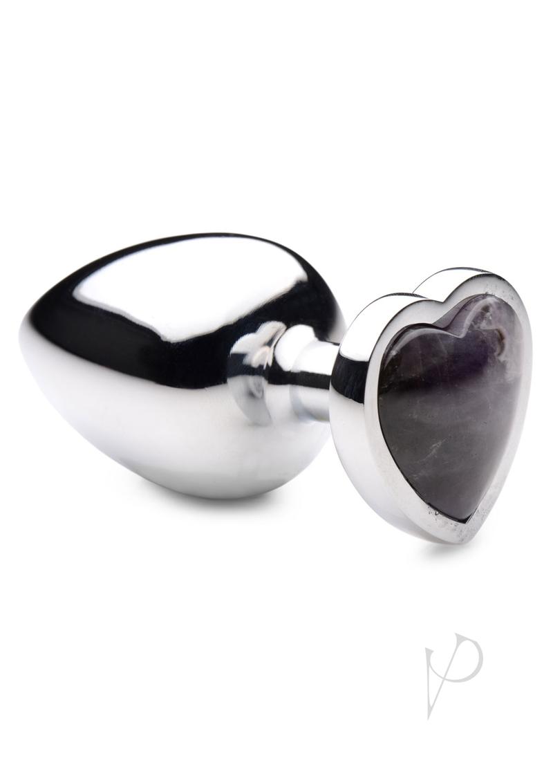 Booty Sparks Gemstones Amethyst Heart Anal Plug Large Purple