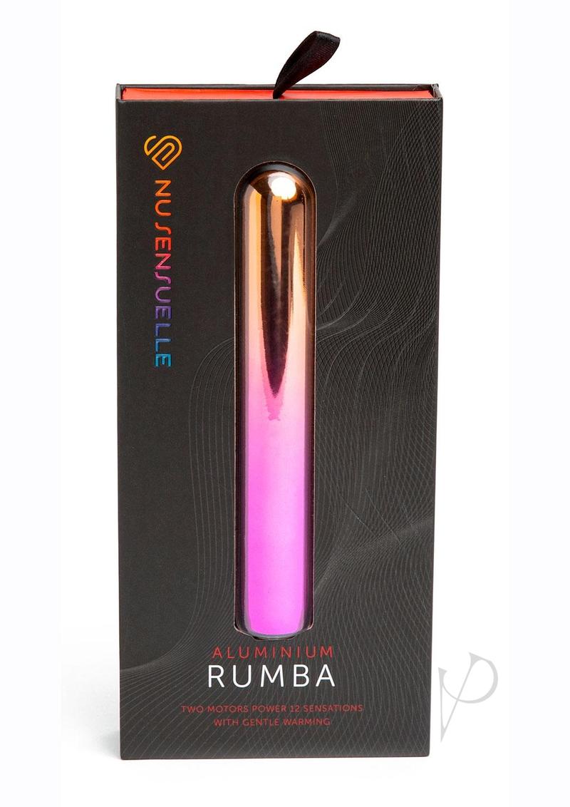 Nu Sensuelle Aluminium Rumba Rechargeable Warming Bullet - Rainbow