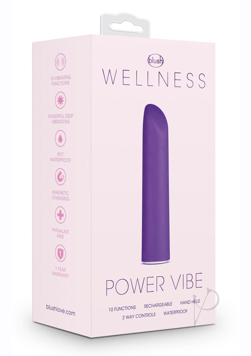 Wellness Rechargeable Power Vibrator - Purple