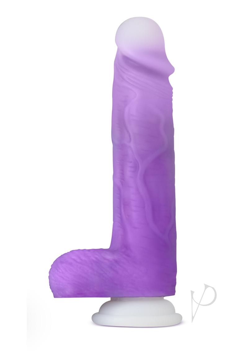 Neo Elite Encore Silicone Vibrating Dildo with Remote Control 8in - Purple