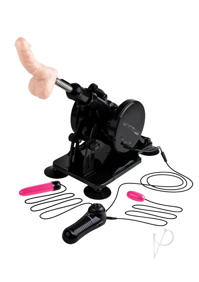 WhipSmart Premium Thruster Fully Automatic Sex Machine with Remote Control - Black/Vanilla