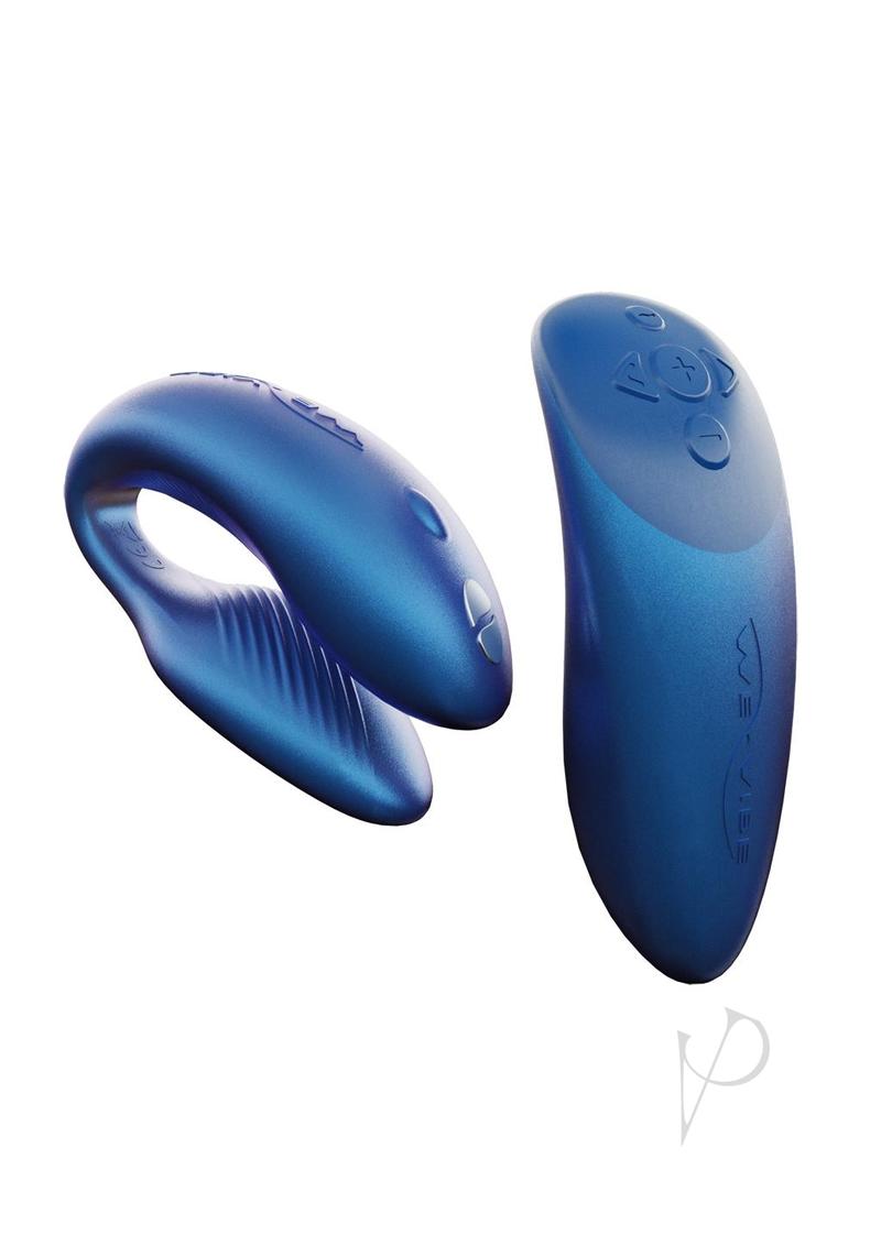 We-Vibe Chorus Rechargeable Couples Vibrator with Squeeze Remote Control - Cosmic Blue
