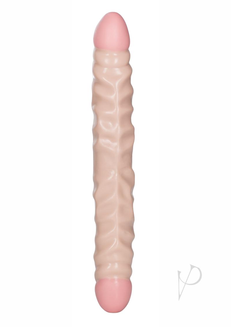 Veined Double Dong 12in - Vanilla