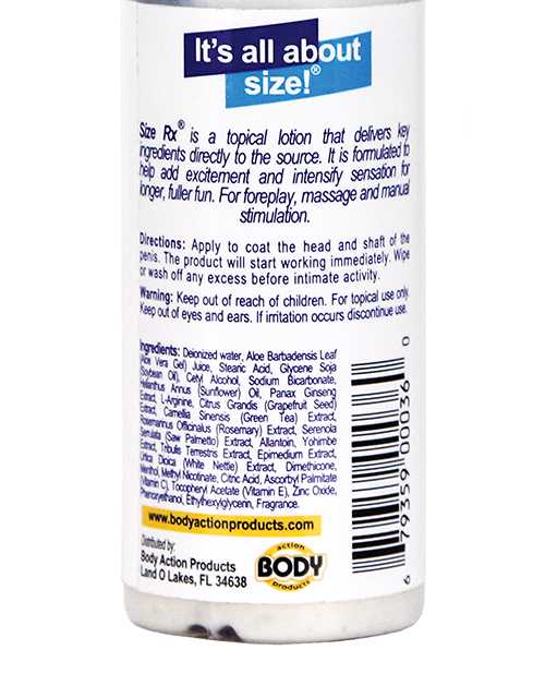 Size RX Male Enhancement Gel 2 oz