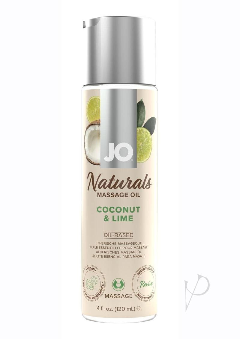 JO Naturals Coconut and Lime Massage Oil 4oz
