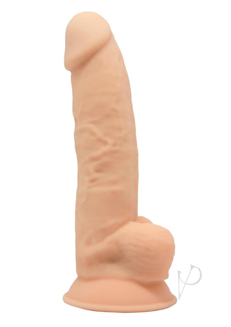 SilexD Model 3 ZD04 Silicone Realistic Dual Dense Dildo with Balls 8in - Vanilla