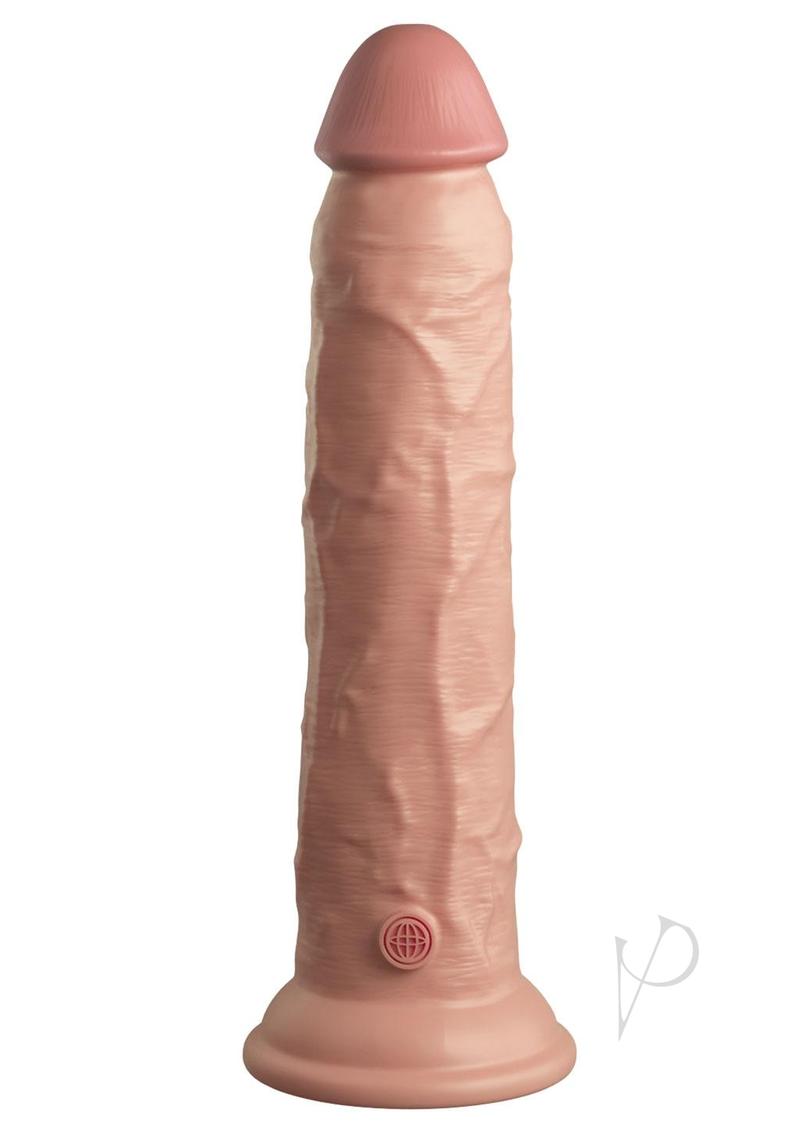 King Cock Elite Dual Density Silicone Dildo 9in - Vanilla