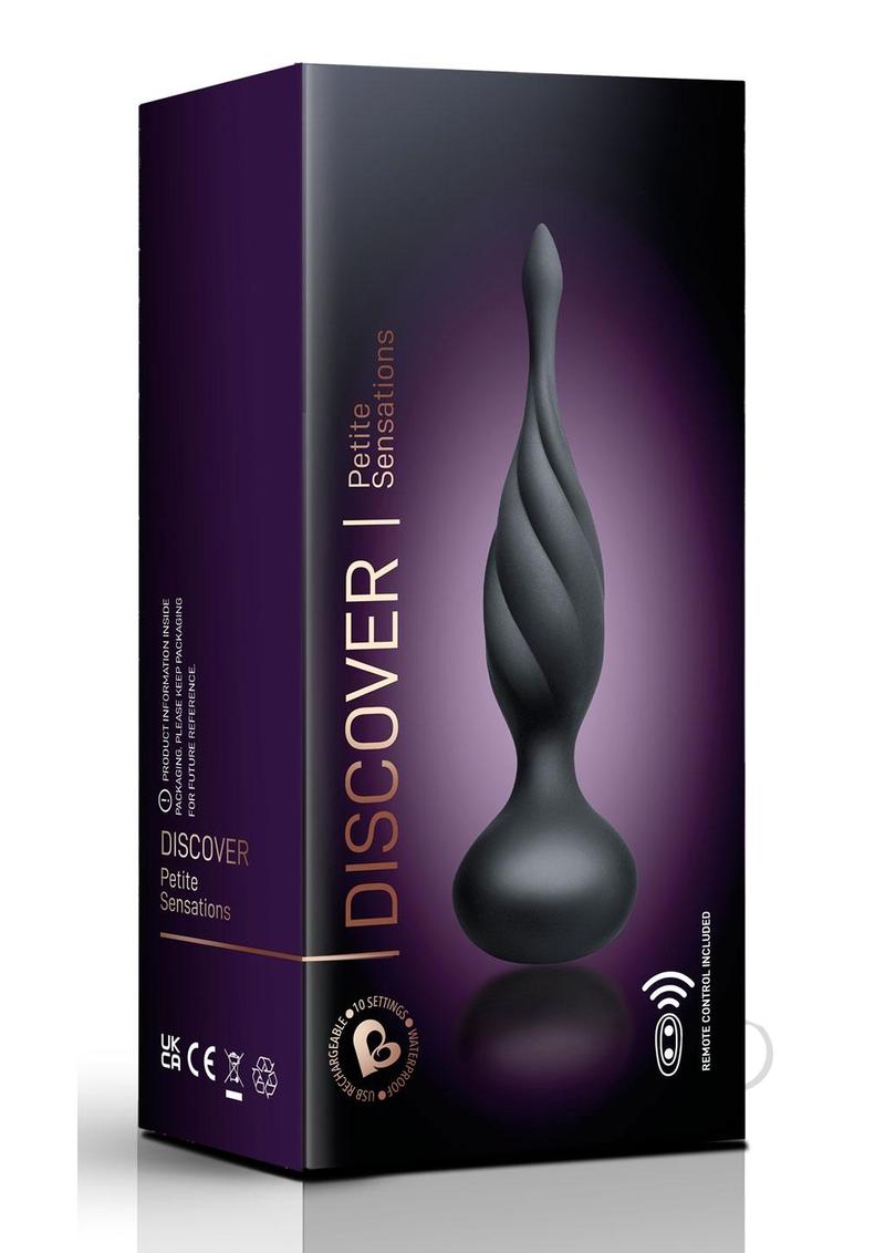 Discover Rechargeable Silicone Anal Vibrator with Remote Control - Black/Rose Gold