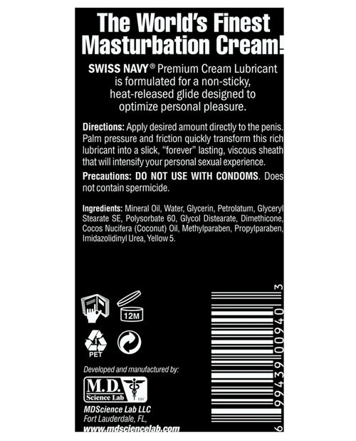 Swiss Navy Masturbation Cream 5oz/148ml