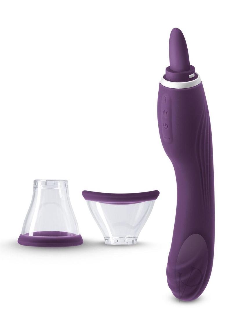 Inya Triple Delight Rechargeable Silicone Vibrator - Purple