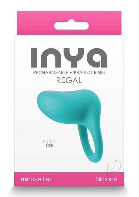 Inya Regal Rechargeable Siicone Cock Ring - Teal