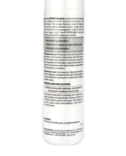 Pjur Med Premium Glide Silicone Lubricant 3.4oz