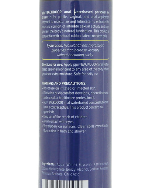 Pjur Back Door Comfort Water Based Anal Lubricant 3.4oz