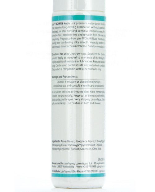 Pjur Woman Nude Water Based Lubricant 3.4oz