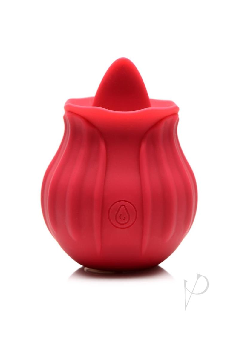 Inmi Bloomgasm Wild Violet Rechargeable Silicone 10X Licking Stimulator - Red