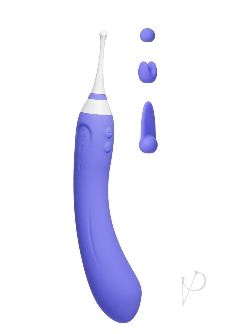 Lovense Hyphy App Compatible Silicone Dual End Vibrator - Purple