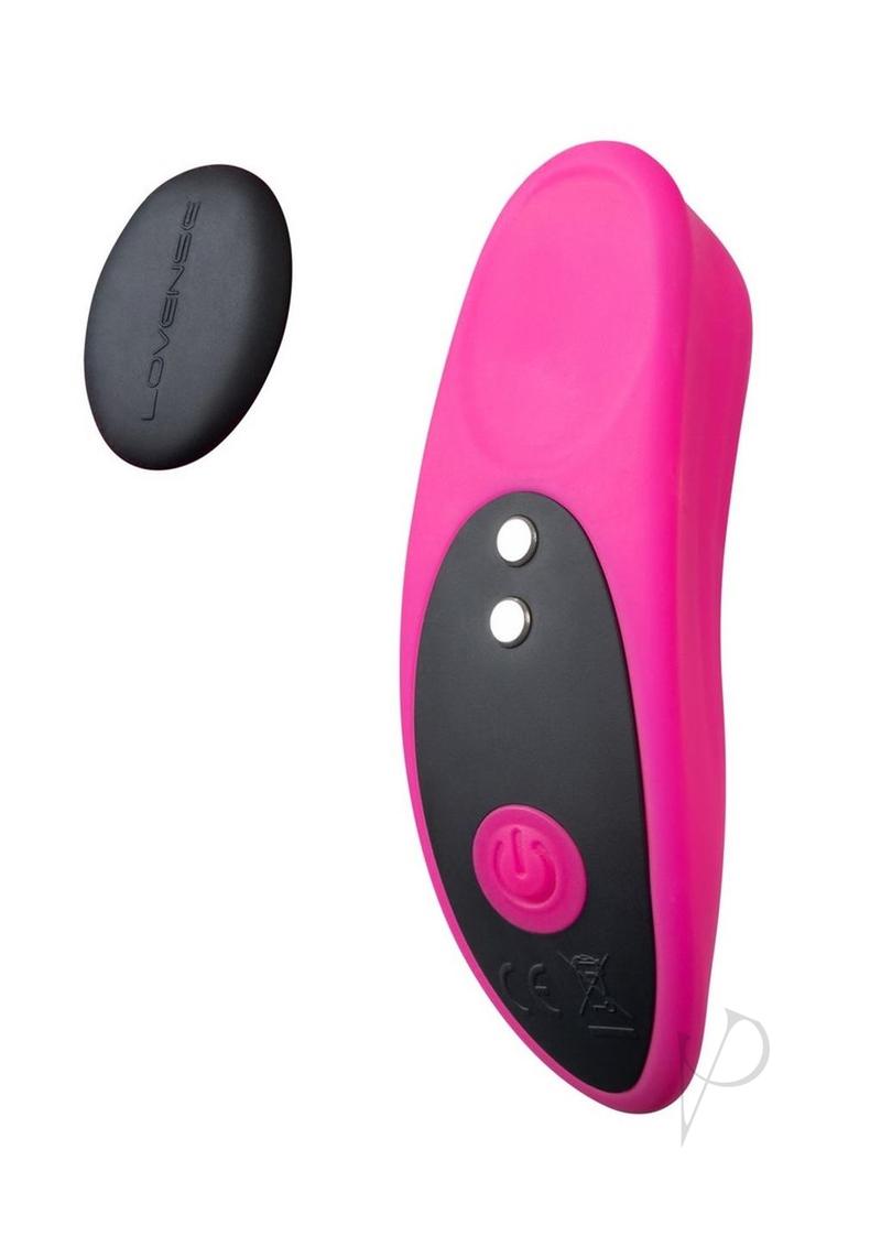 Lovense Ferri App Compatible Silicone Panty Vibe - Pink/Black