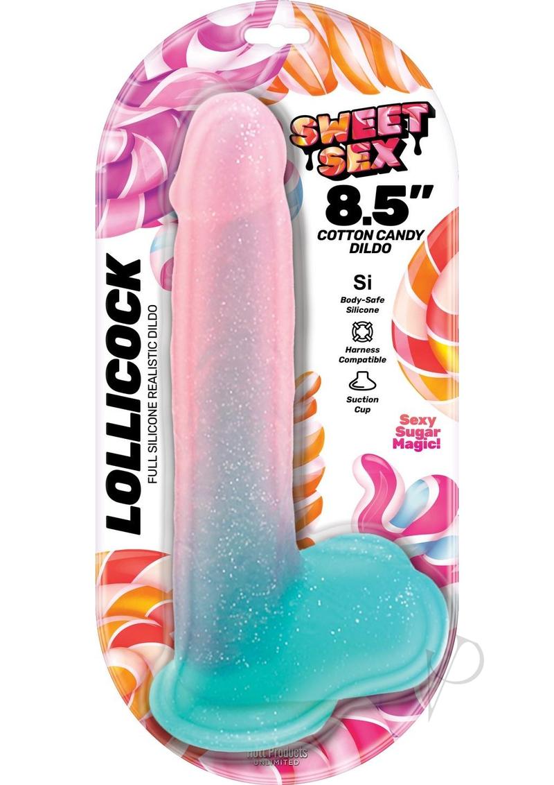 Sweet Sex Lollicock Silicone Dildo 8.5in - Multicolor