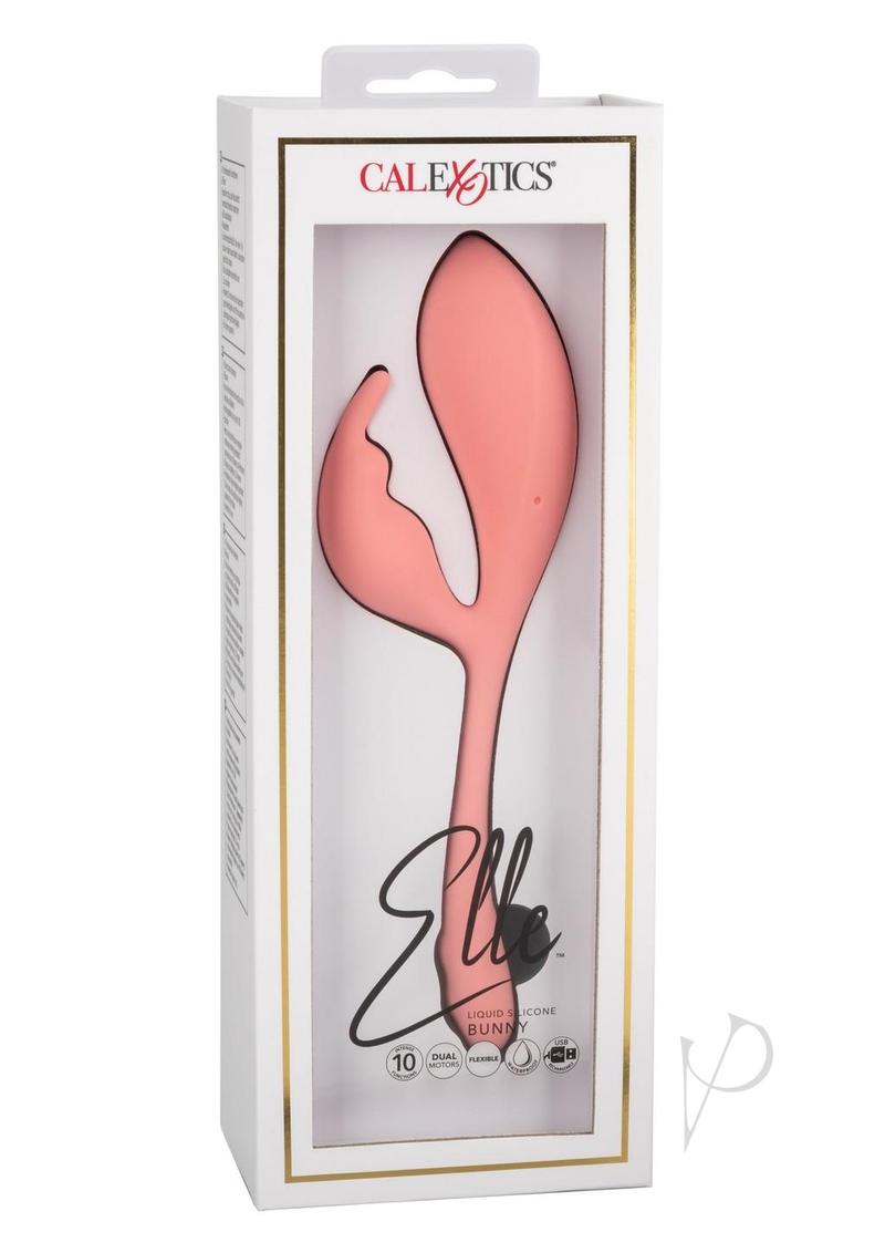 Elle Liquid Silicone Bunny Rechargeable Vibrator - Orange