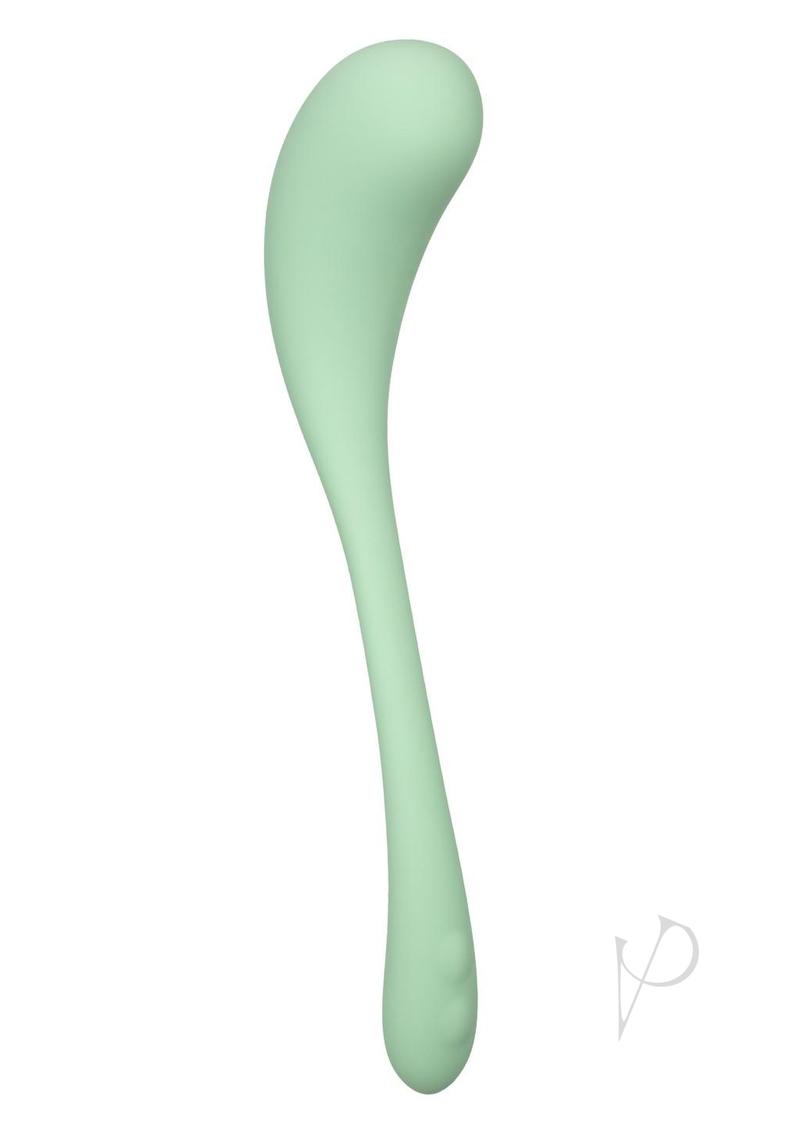 Elle Liquid Silicone Wand Rechargeable Vibrator - Green