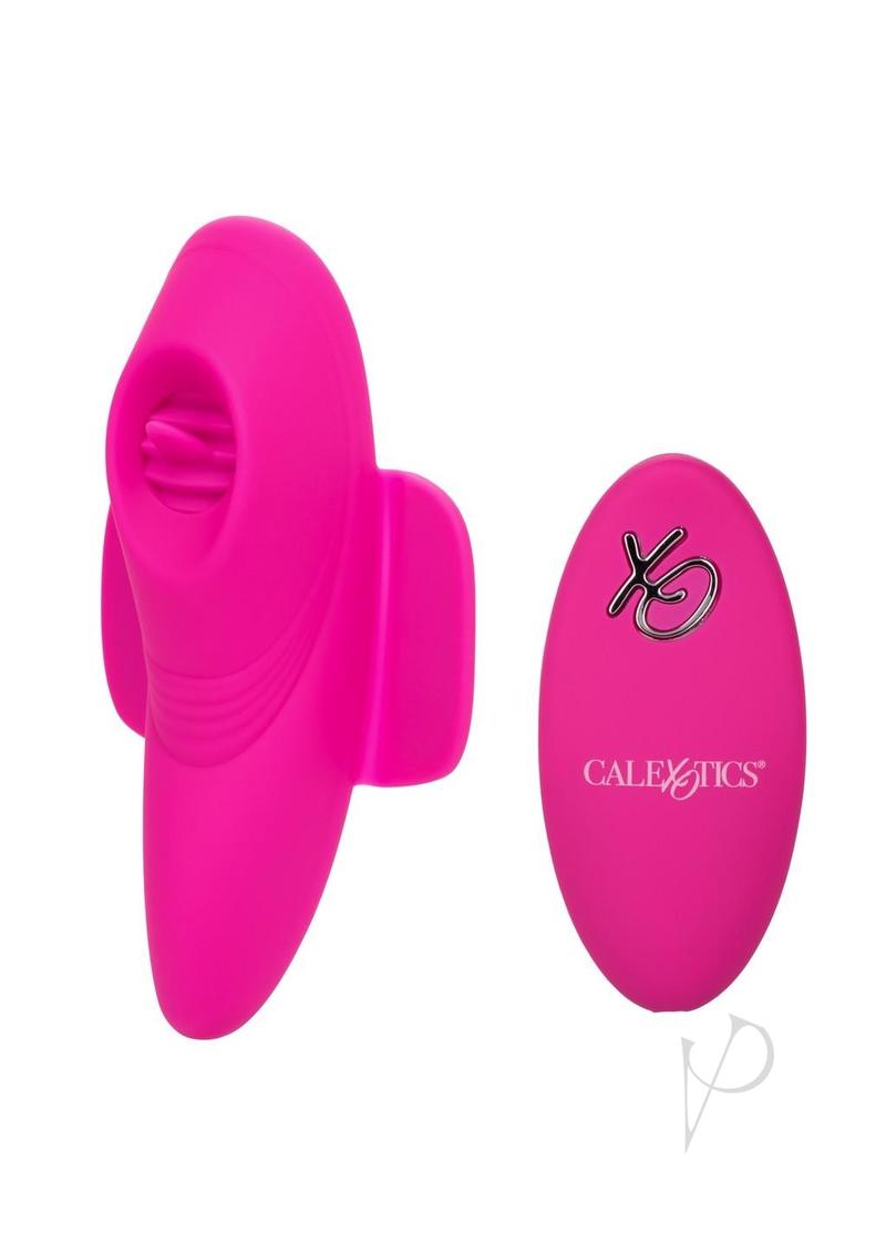 Lock-N-Play Flicker Rechargeable Silicone Panty Vibe with Remote Control - Pink