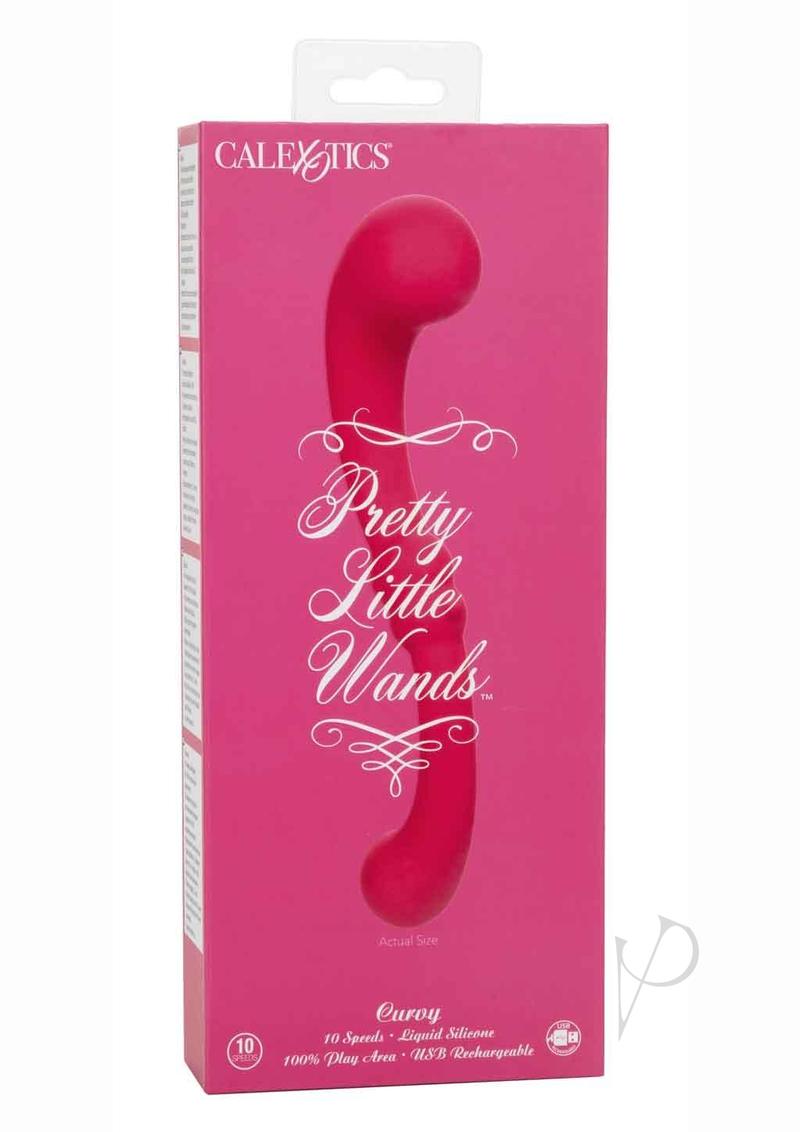 Pretty Little Wands Curvy Rechargeable Silicone Vibrator - Red