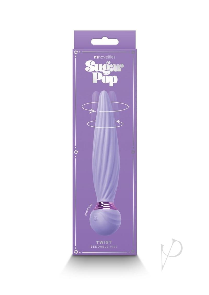 Sugar Pop Twist Rechargeable Silicone Vibrator - Purple