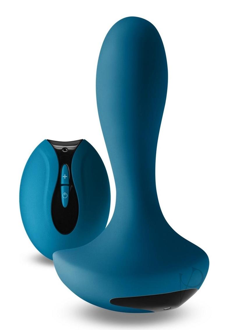 Renegade Thor Rechargeable Silicone Prostate Massager with Remote Control - Teal