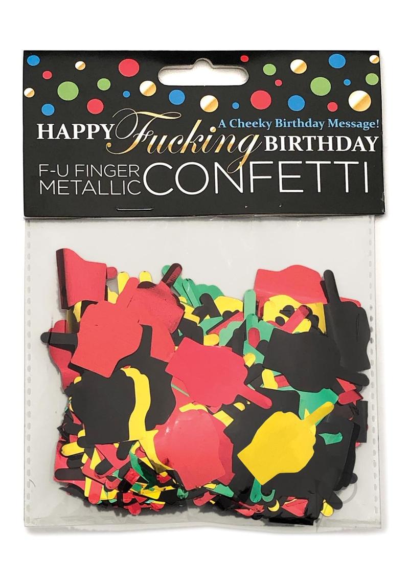 Happy F'n Birthday FU Finger Confetti - Multicolor