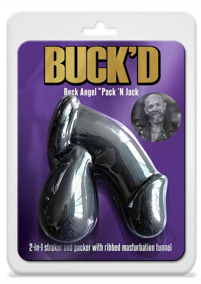Buck'd Pack 'n Jack 2-in-1 Packer/Stroker - Black