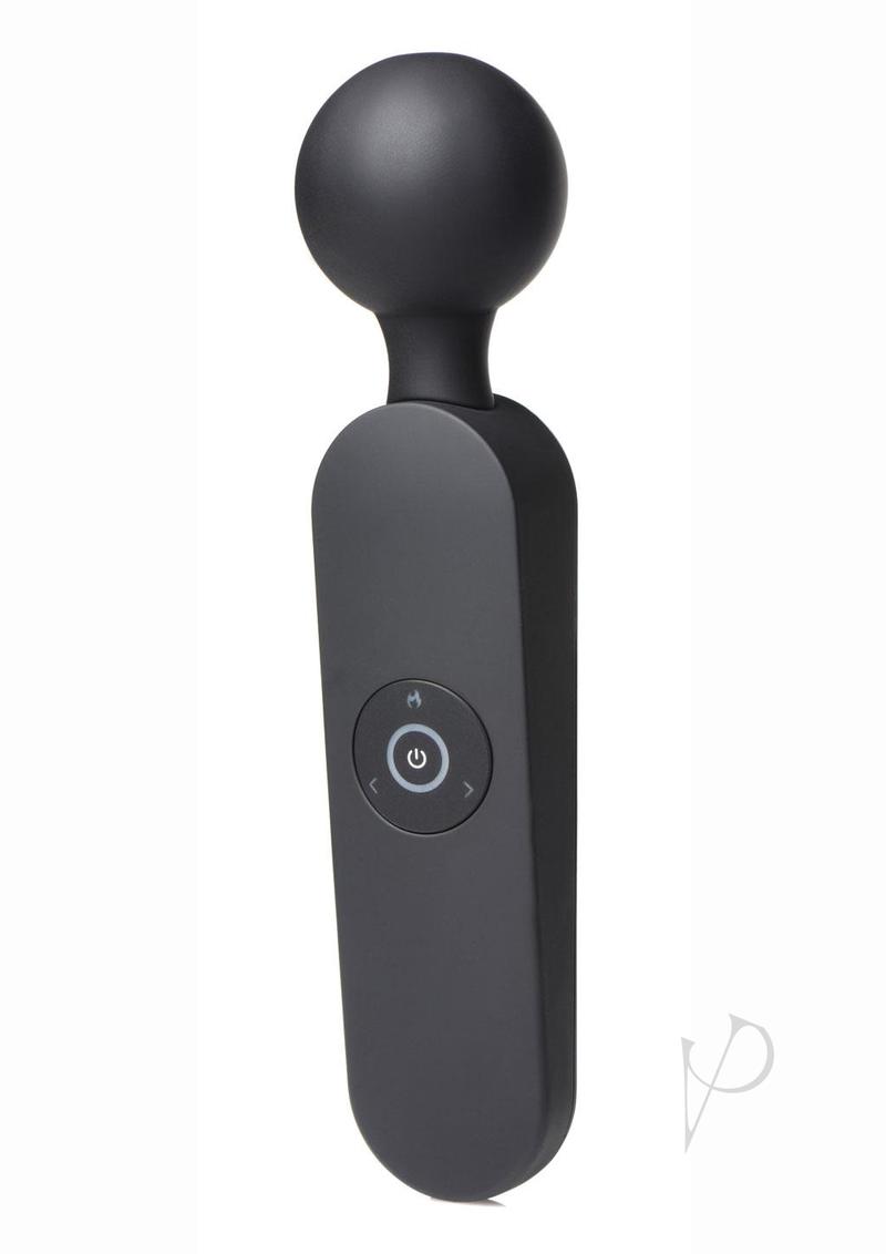 Master Series Thunder Wand 72X Rechargeable Silicone Heating Wand Massager - Black