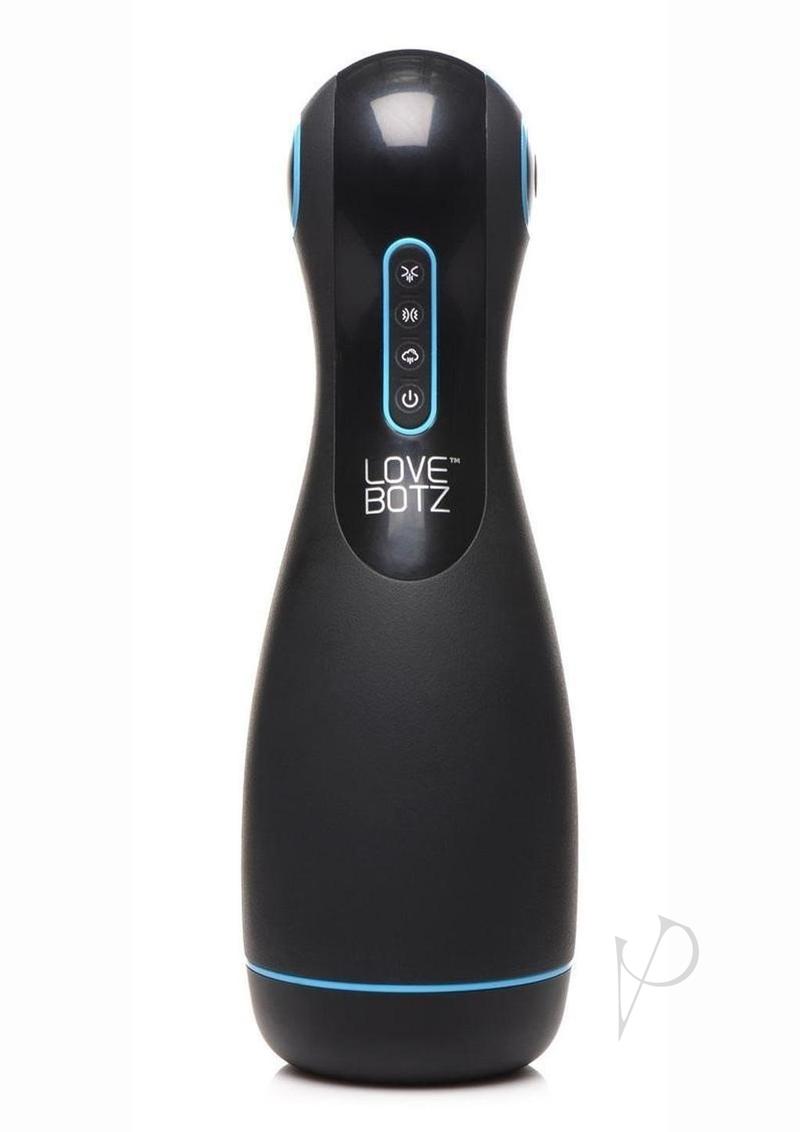 LoveBotz Auto Milker Extreme Rechargeable 16X Sucking Masturbator - Black/Blue