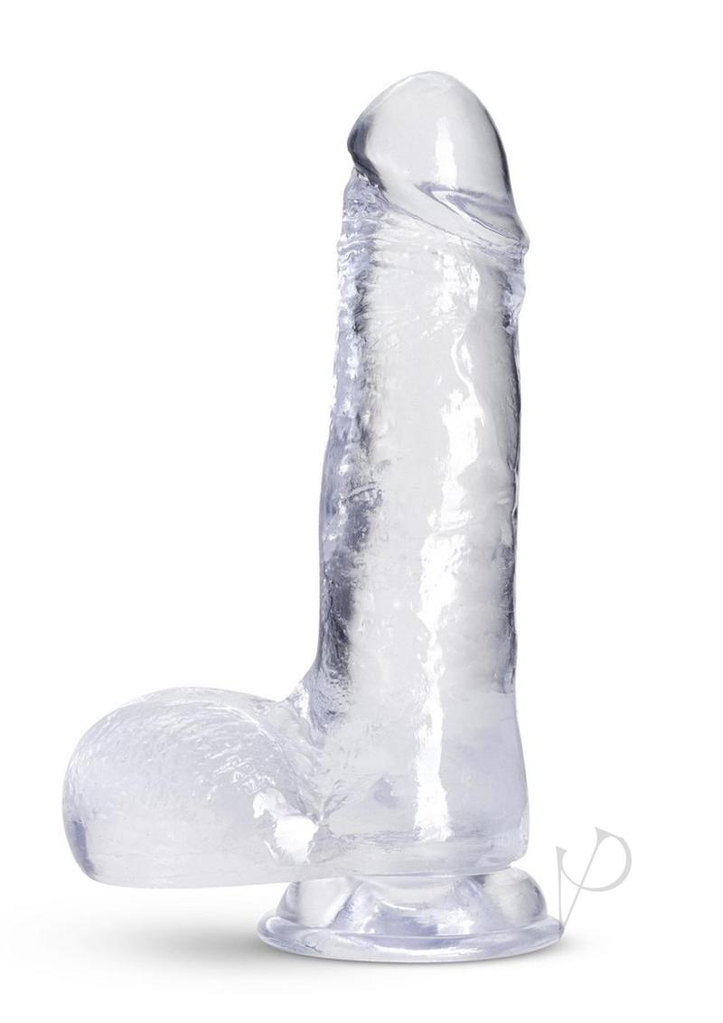 B Yours Plus Rock n` Roll Realistic Dildo with Balls 7.25in - Clear