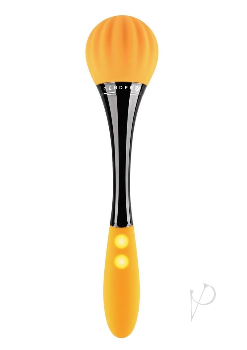 Gender X Sunflower Silicone Rechargeable Dual End Vibrator - Yellow/Black